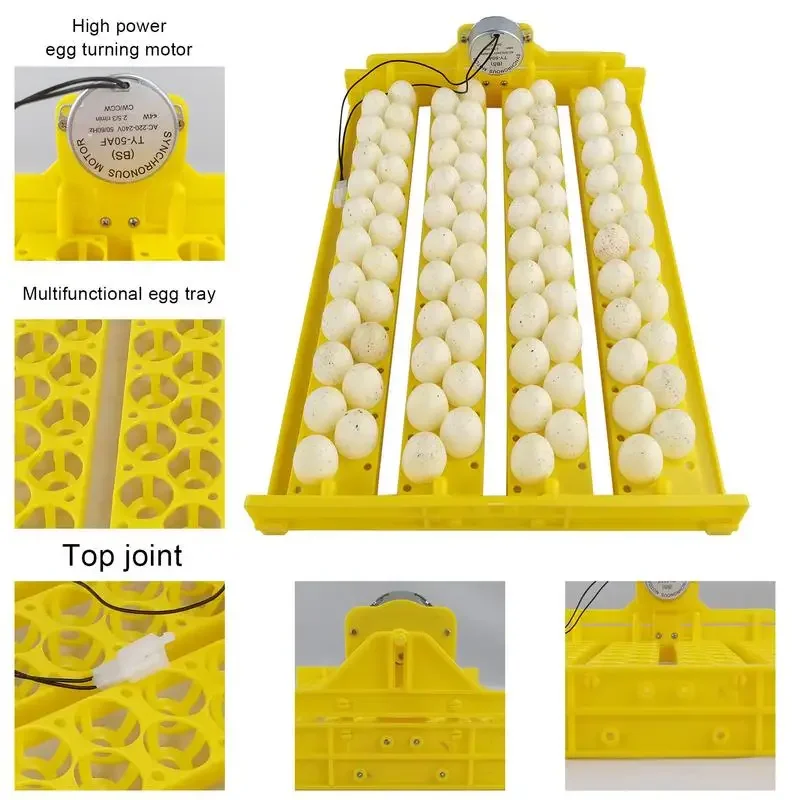 88 Eggs Incubator Trays Fully Turning Tray Automatically Turn Eggs Poultry Incubation Equipment For Quail Birds