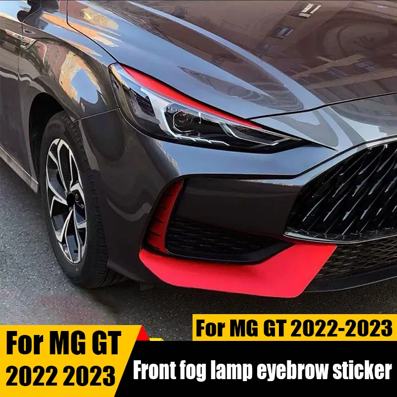 Dla MG GT 2022 2023 Naklejka na przednią lampę przeciwmgielną Naklejka na brew Naklejka na karoserię Naklejka zmieniająca kolor ciała