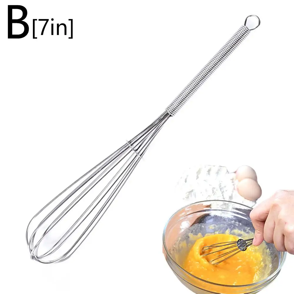1Pc Multifunzionale Rotary Manuale Frullino per le uova Mixer Frusta Cuocere L'uovo Strumento In Acciaio Eco-Friendly Mini Agitatore In Acciaio Cucina E J8Q5