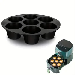 Silicone 7 Holes Cake Mold Home Party Baking Utensils Diy Cylindrical Mold Air Fryer Accessories Baking Tools Cake Molds