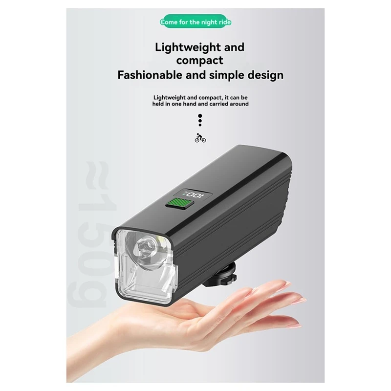

【BUY NOW】Digital Display Bicycle Light High and Low Light Switch Cycling Light Outdoor Equipment Bicycle Front Light