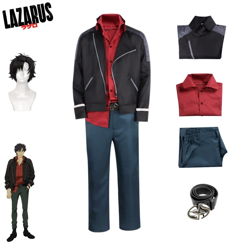 

Anime Lazarus Lilande Cosplay Costume Adult Men Shirt Coat Jacket Pants Suit Uniform Outfit Halloween Casual Clothes