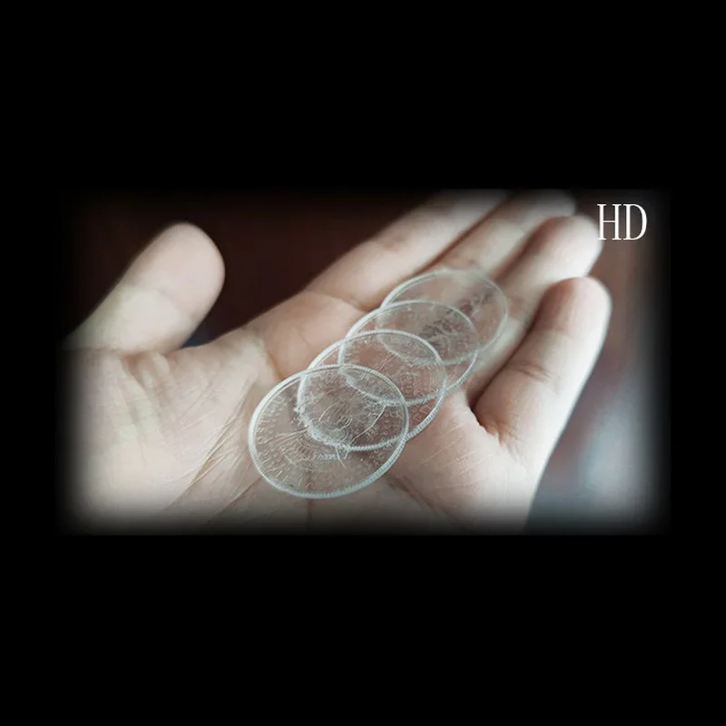 Magic Accessories Transparent Coin Morgan Dollar/ Half Dollar Version Close Up Magic Tricks Illusions Gimmick Coin&Shell Funny