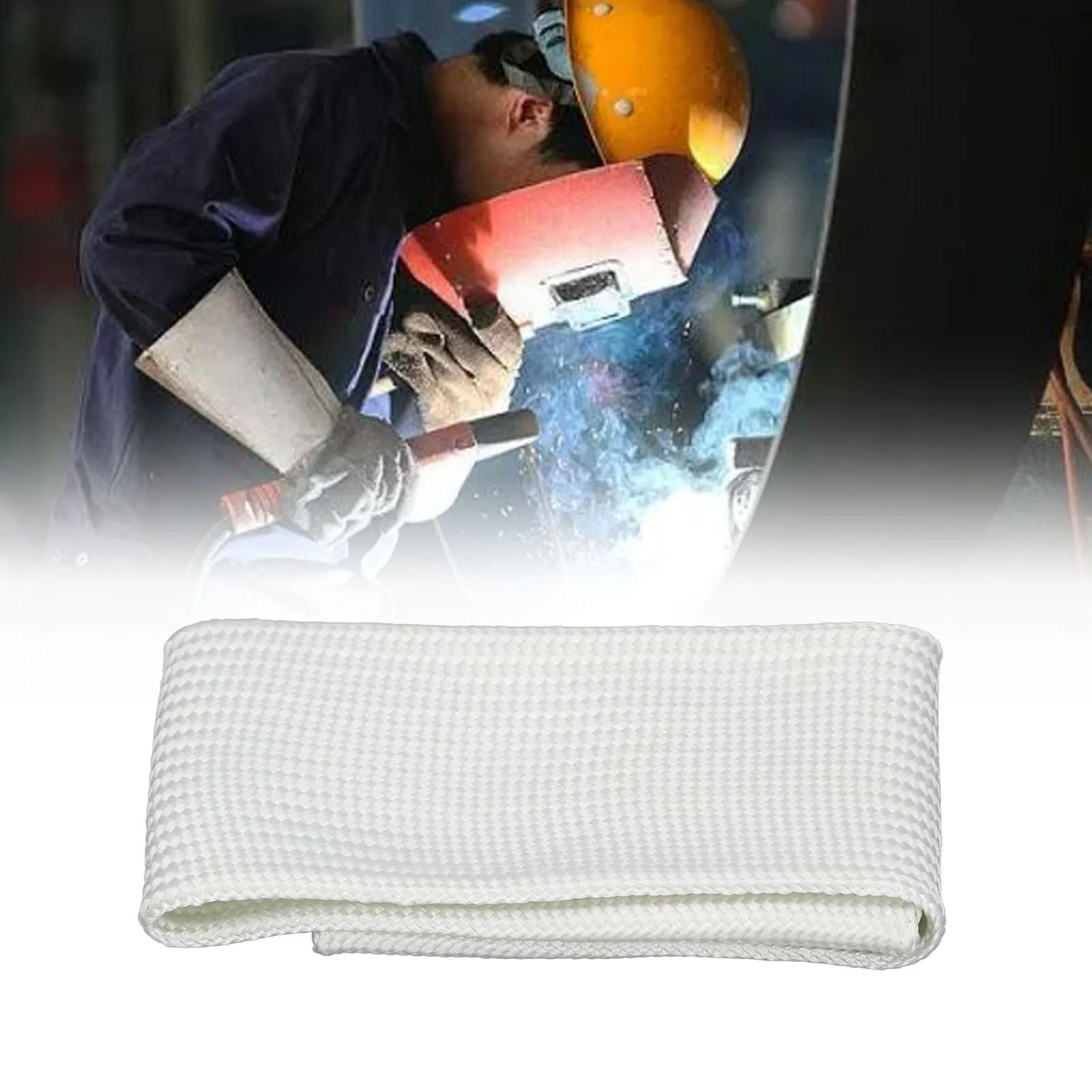 

ZK30 TIG Welding Finger Cot Heat Shield Cover Glass Fibre Thermal Insulation Fingertip Protector 320x55mm XL Size White luva