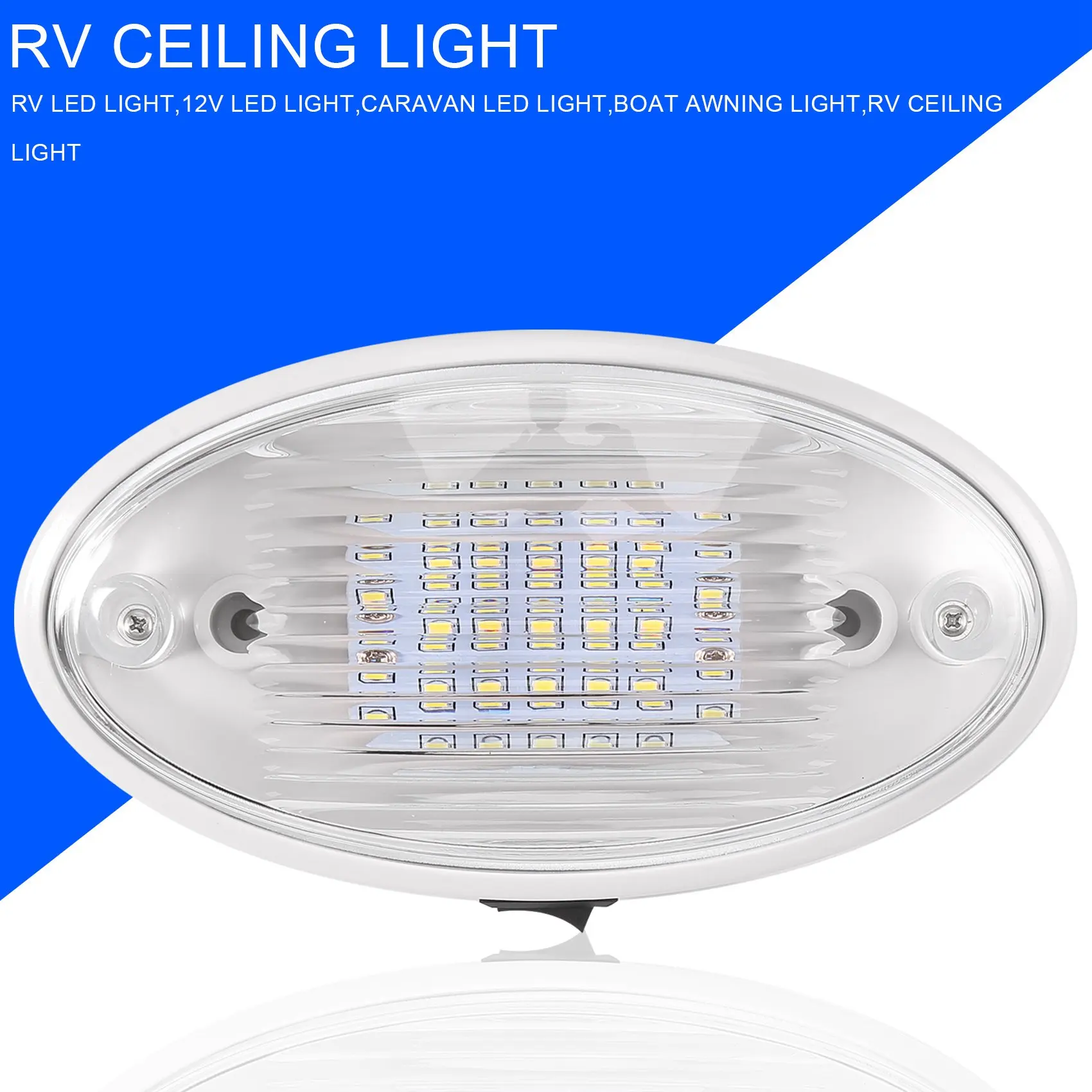 A45F-12V luz LED con interruptor caravana autocaravana barco toldo anexo túnel bota