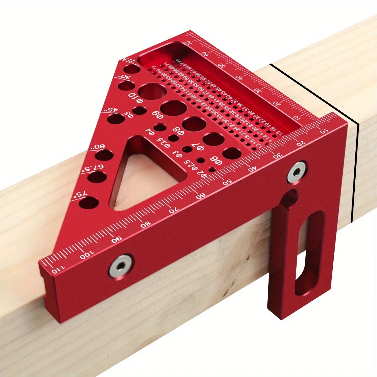 3D Multi-Angle Measuring Ruler, Aluminum Woodworking Square Protractor, Miter Triangle Precision Layout Measuring Angler Scriber