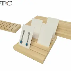 Fashion Wood Jewelry Display Necklace Charms Jewelry Display Tray Pendant Earrings Card Style Pendant Display Card