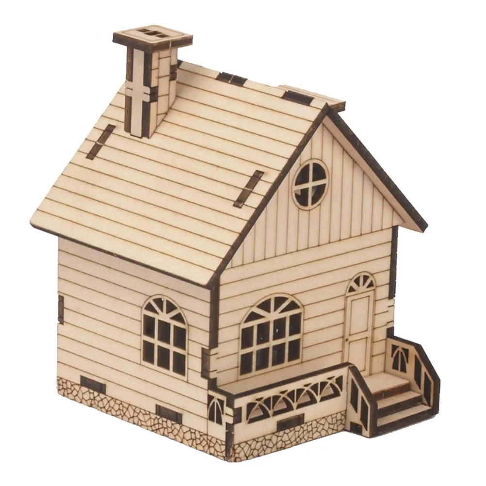 

1Set Christmas House Music Box Wooden Craft Kit DIY Assembly Decorative Item for Home Gift No Batteries Required
