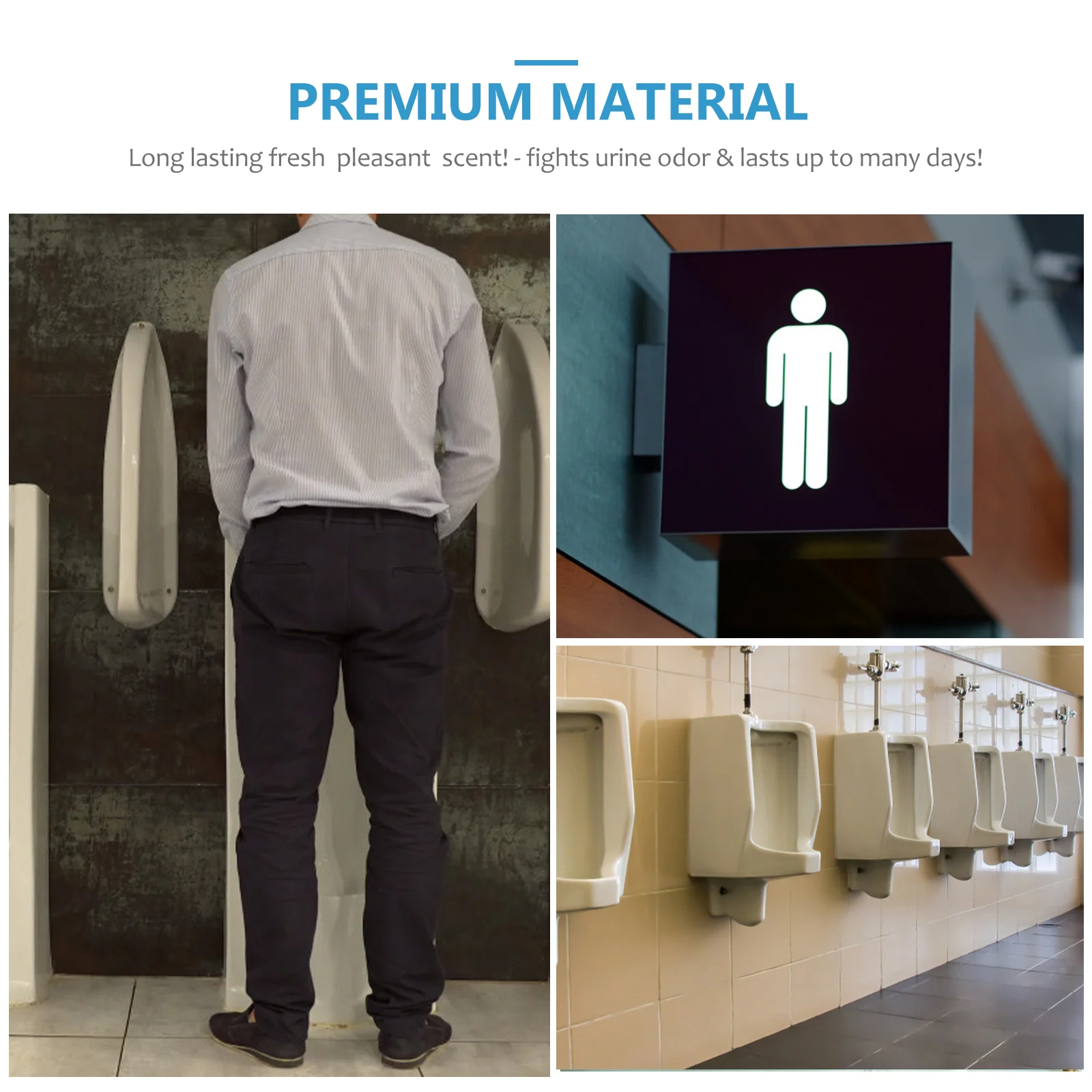 10 Pcs Urinal Scented Mats Urine Pad Mens Deodorant Pads Eliminator Soft Rubber Man