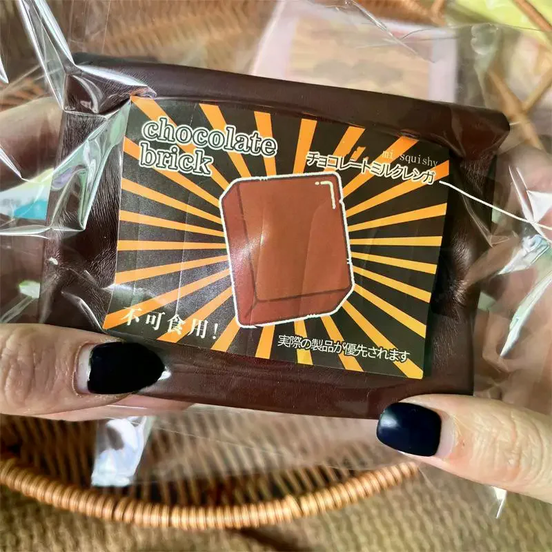 Chocolate Cheese Squeezy Toy Soft Slow Rising Realistic Design For Stress Relief Kids Gifts Party Favors Casual Play Toys