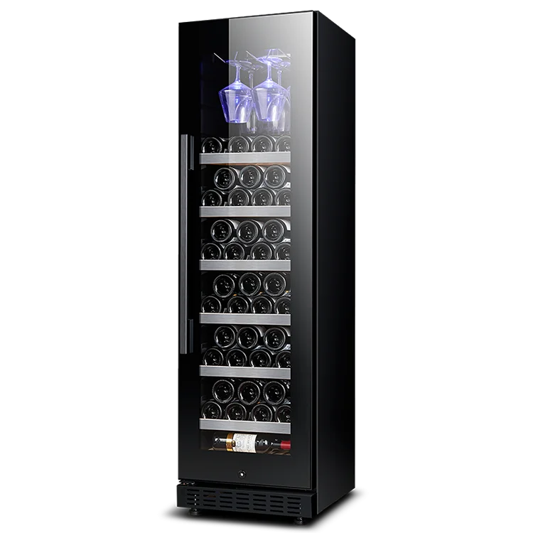 Modern 150L Wine Beverage Cooler Smart Electric Compressor Fridge with Glass Door Free Standing Refrigerator for Household
