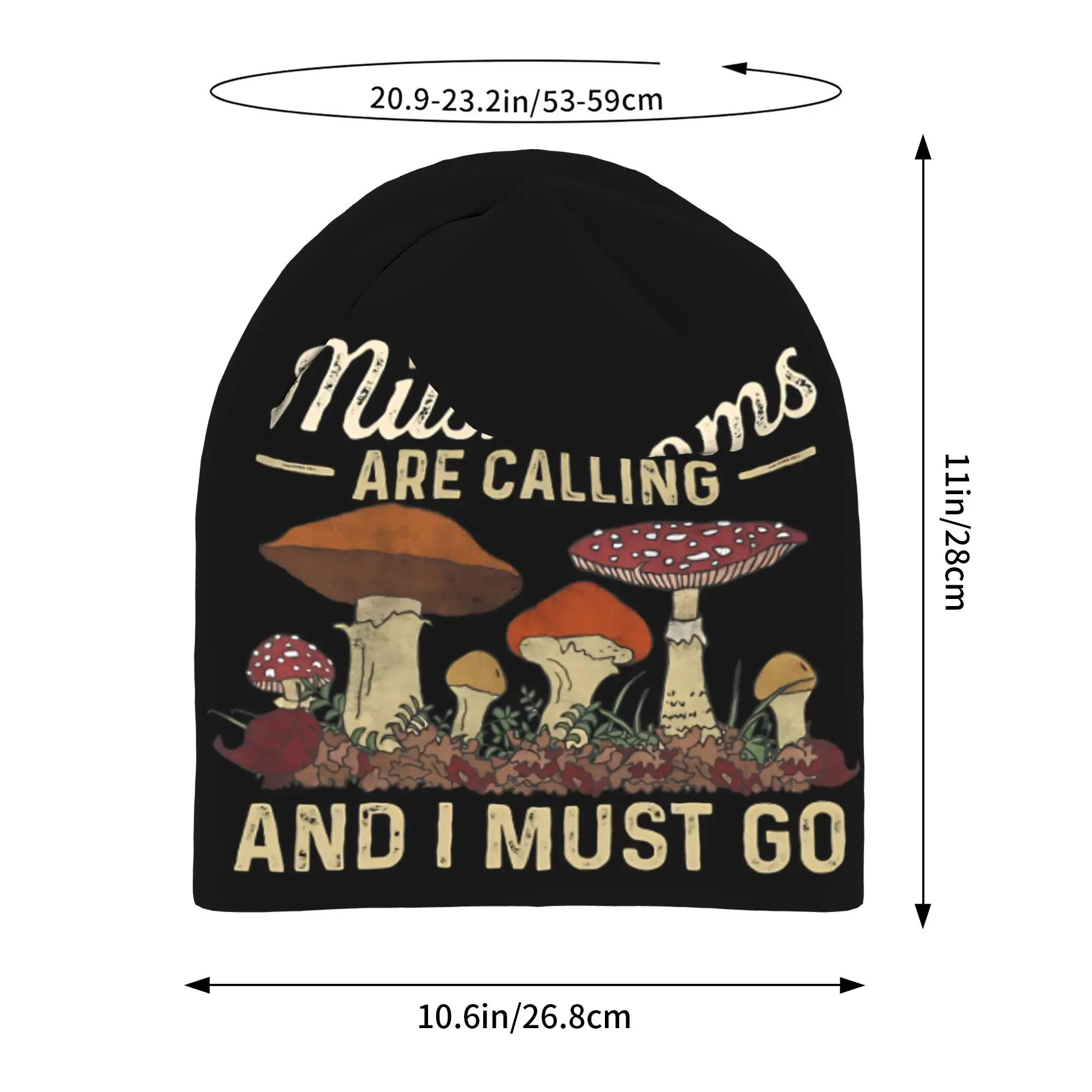 Mushrooms Are Calling Beanie Cap for Men Women Streetwear  Cooling Skull Cap Sweat Wicking for Climbing