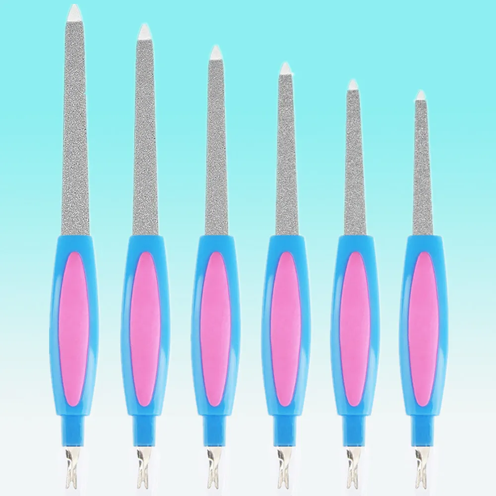 Lima per unghie Rimozione della pelle morta Nail Art Forchetta Rimozione della cuticola Pinza Pusher Trimmer Pedicure in metallo Strumento per la cura delle unghie