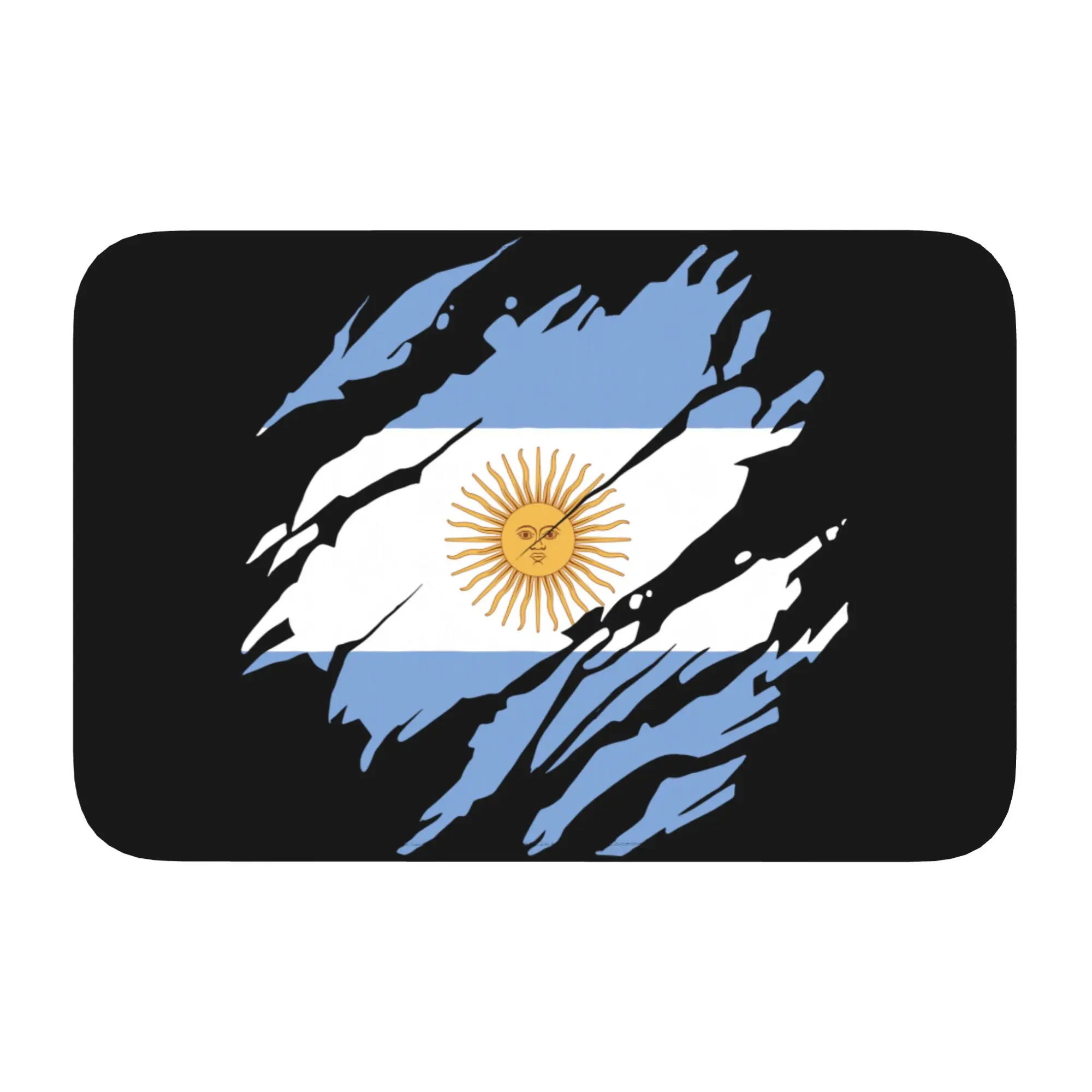 Custom Always Argentina Flag Doormat Anti-Slip Entrance Kitchen Bath Door Floor Mats Argentinian Proud Garage Carpet Rug
