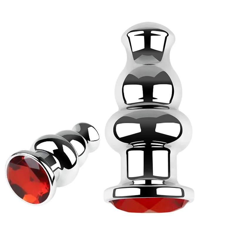 Metal Anal Plug Stainless Steel Butt Plug With Jewelry Colorful Crystal Anus Plug Anal Bead Adults Sex Toys for women Adult Game