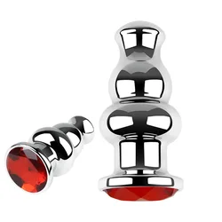 Metal Anal Plug Stainless Steel Butt Plug With Jewelry Colorful Crystal Anus Plug Anal Bead Adults Sex Toys for women Adult Game