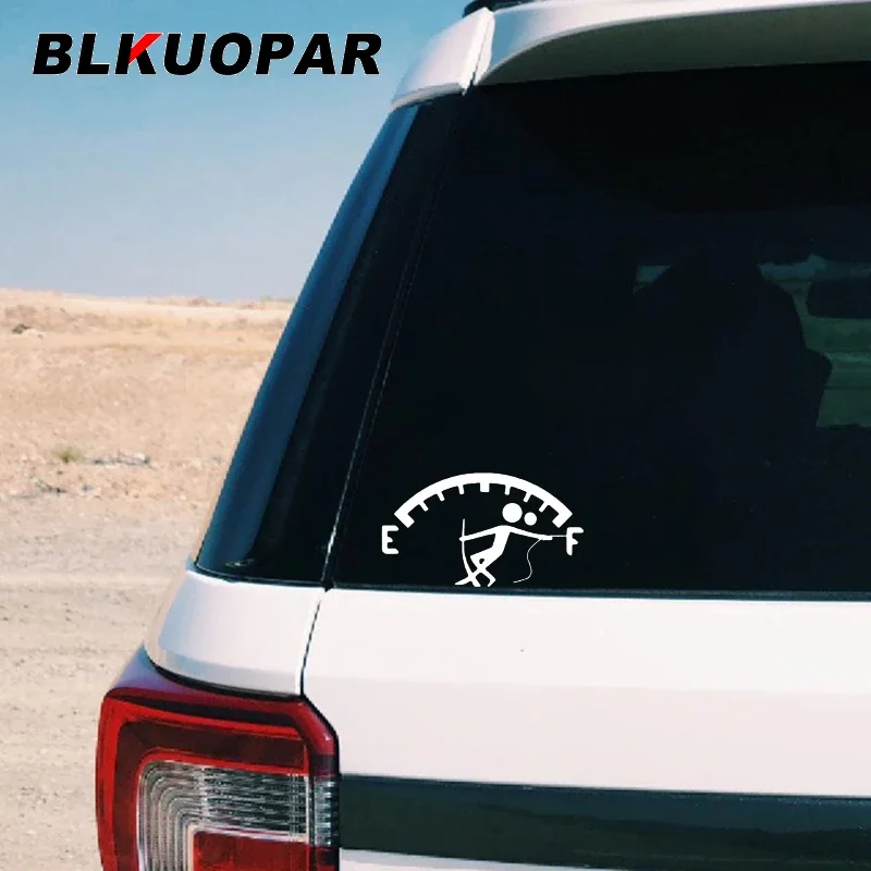 BLKUOPAR Fun Match Man Breaks The Fuel Tank Gauge Pointer Car Stickers Scratch-Proof Creative Decal Windows Trunk Helmet Styling