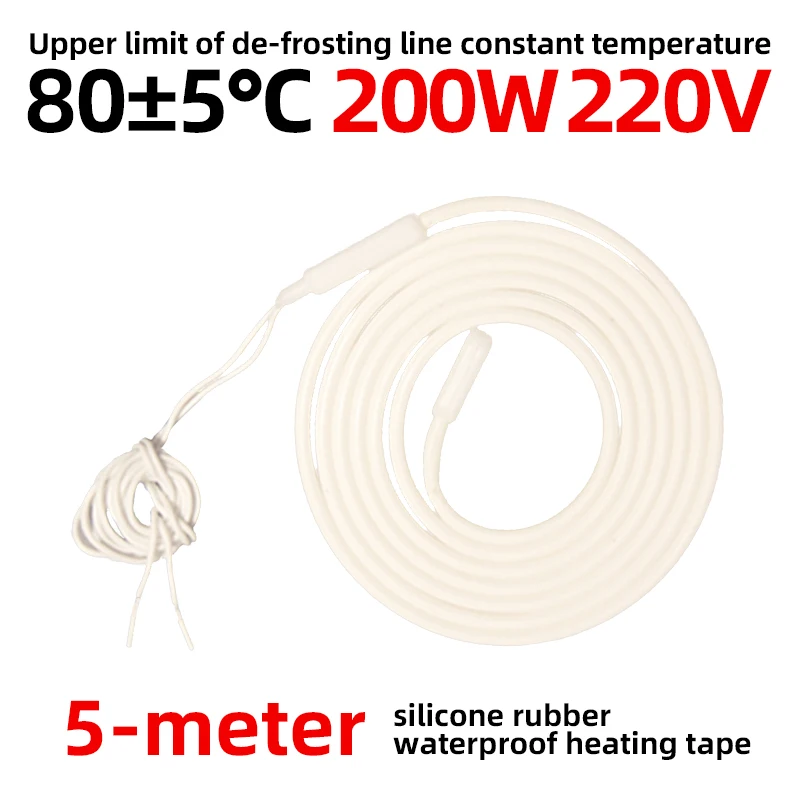 Wodoodporna i odmrażająca linia, linia odmrażająca, silikonowy gumowy pas grzejny, rura, płyn niezamarzający i rozlaniający się.