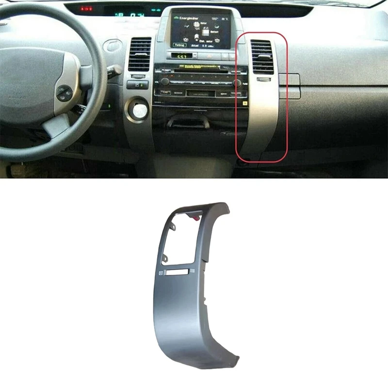 1 buah A/C penggantian Panel pelat Trim ventilasi udara dasbor untuk Toyota Prius 2004 -2009 penutup bingkai Outlet udara bagian dalam pusat kanan