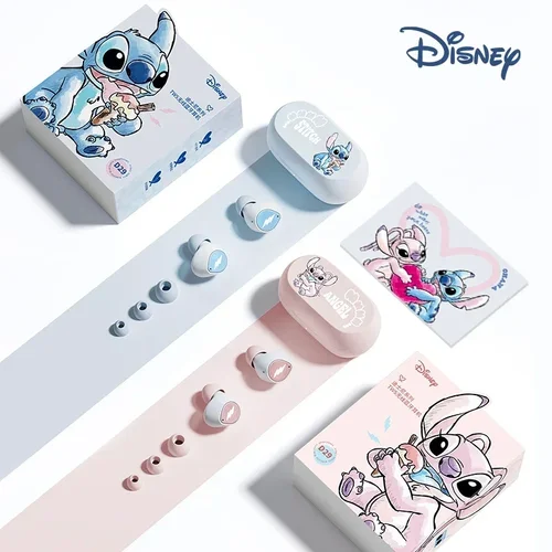 Imagen 2 del producto Disney D29 Lilo & Stitch Angel auriculares inalámbricos Bluetooth 5,3 auriculares estéreo envolvente HiFi llamada HD auriculares Smart Touch dibujos animados