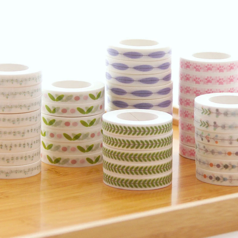 1 Roll Kawaii Heart Washi Tape Decorative Masking Tape for Scrapbooking Stationery School Supplies Autocollant Papeterie