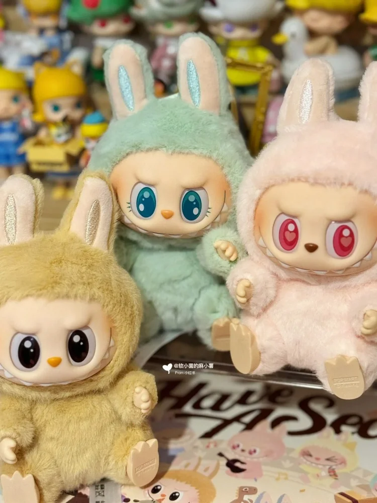 Genuine Labubu Vinyl Blind Box Toy Sitting Party And Macaron Series Cute Labubu Toys In Stock