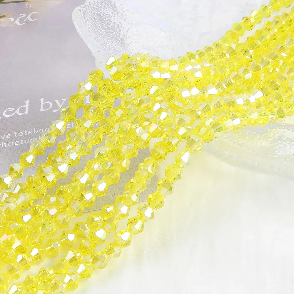 

Faceted Austria 4mm Bicone Crystal Beads Spacer Glass Beads for Bracelet Necklace DIY Jewelry Making