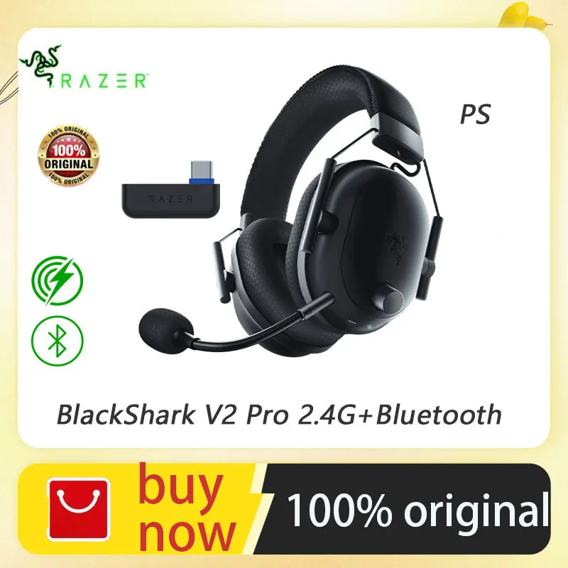 

Razer BlackShark V2 Pro 2.4G+Bluetooth Wireless bluetooth earphones for PS HyperSpeed Technology wireless bluetooth headphones