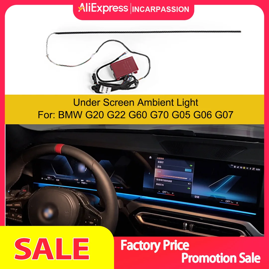 

Обновление RGB светодиодной синхронизации окружающего освещения для BMW изогнутого дисплея X5/X6/X7 и аксессуаров i7