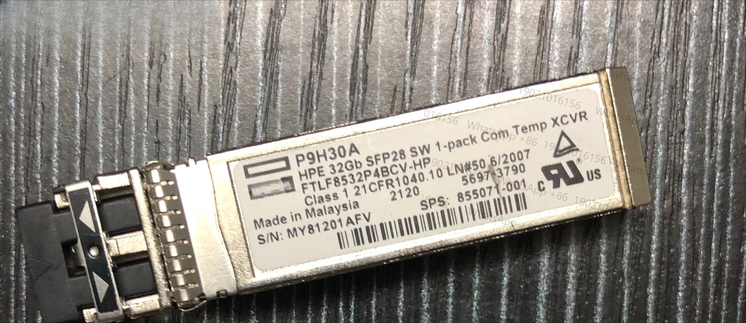 

Подержанный P9H30A 32 ГБ SFP28 SW 855071 -001 Оптический модуль FTLF8532P4BCV-HP
