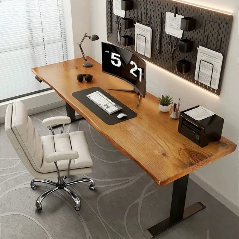 

Desk Solid wood workbench Home competition table Smart electric lifting table Desk learning computer desk