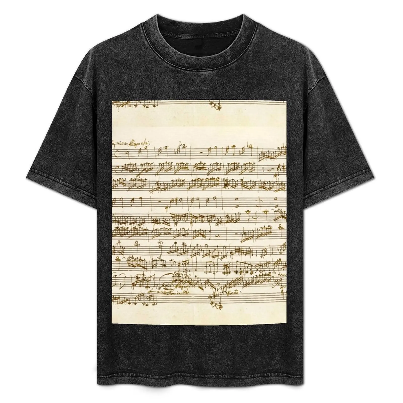 

Mozart Amadeus Mozart original manuscript score T-Shirt Simple Trendy Casual T-Shirt