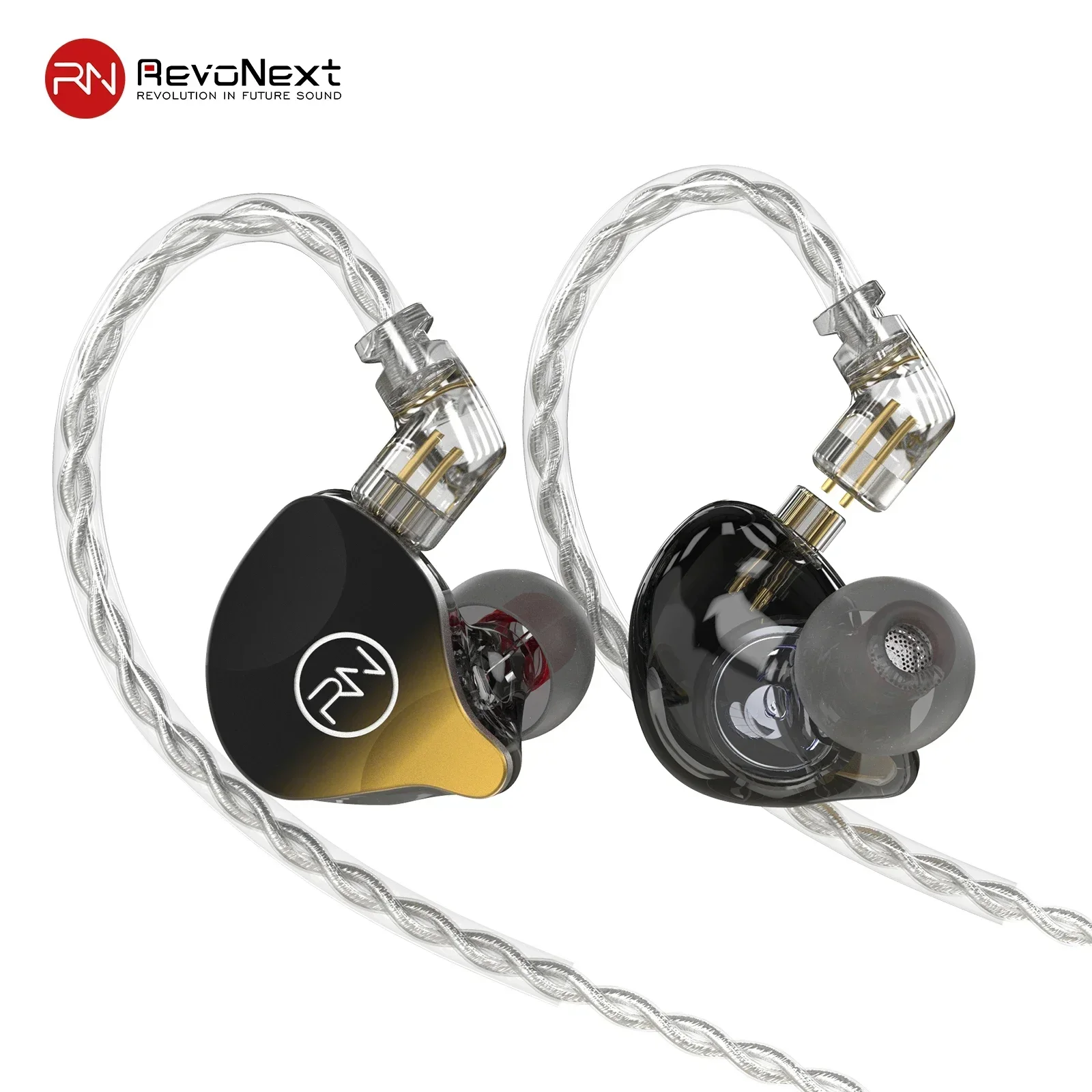 RevoNext RH-213 Plus 1DD+1BA HiFi Wired Best In-Ear Earphones Stereo Monitors Earbuds Headphones for Musicians Singers Drummers