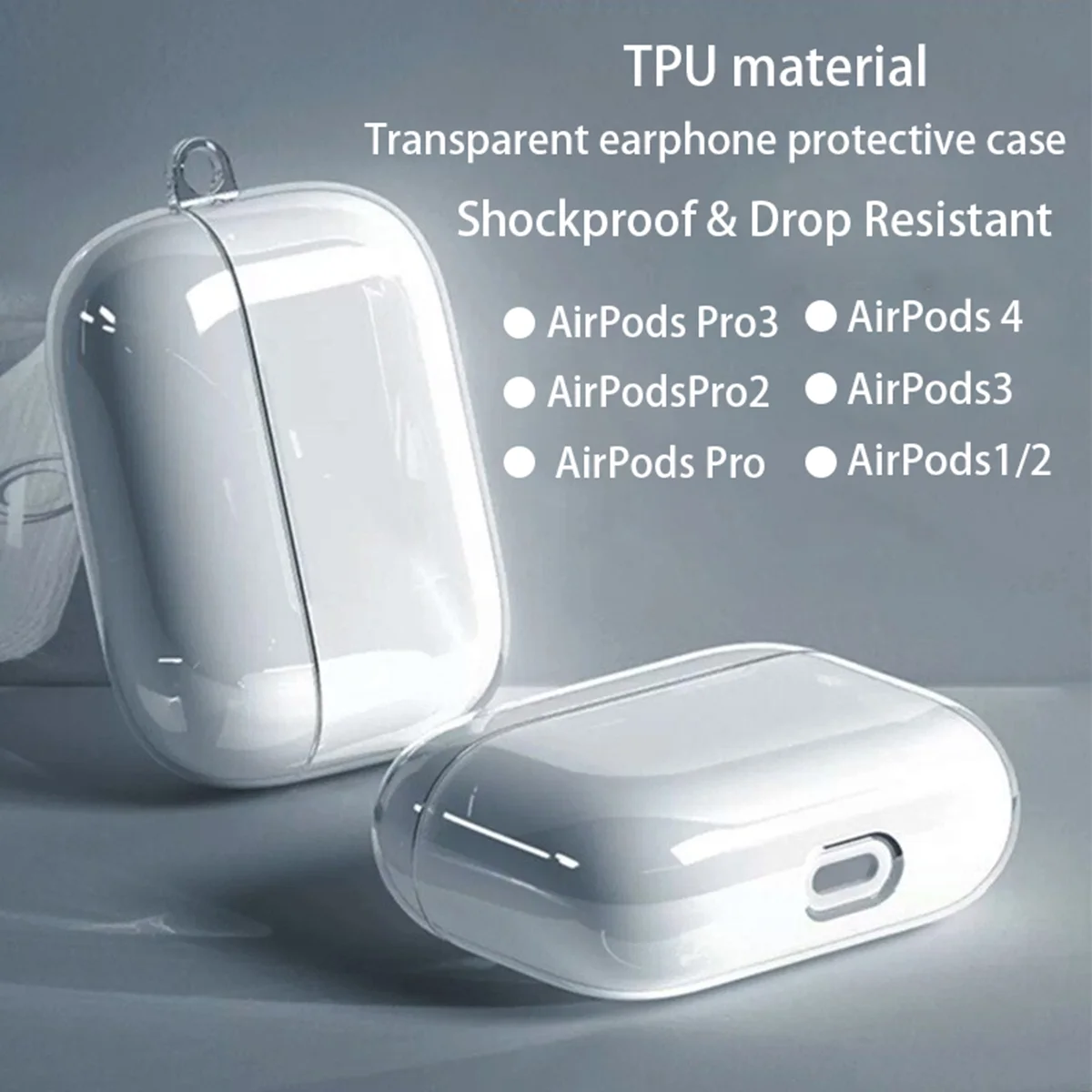 Soft Clear TPU Earphone Case For AirPods Pro 3 2025 AirPods 4 2024 Shockproof Transparent Protective Cover For AirPods Pro 2 image 4