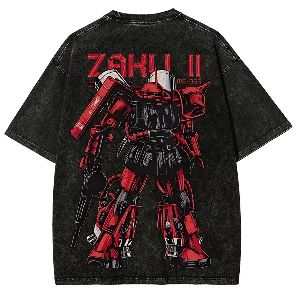 T-Shirt Zaku II Char Aznable d - Acid Wash Vintage Graphic T Shirt recensione e prezzo