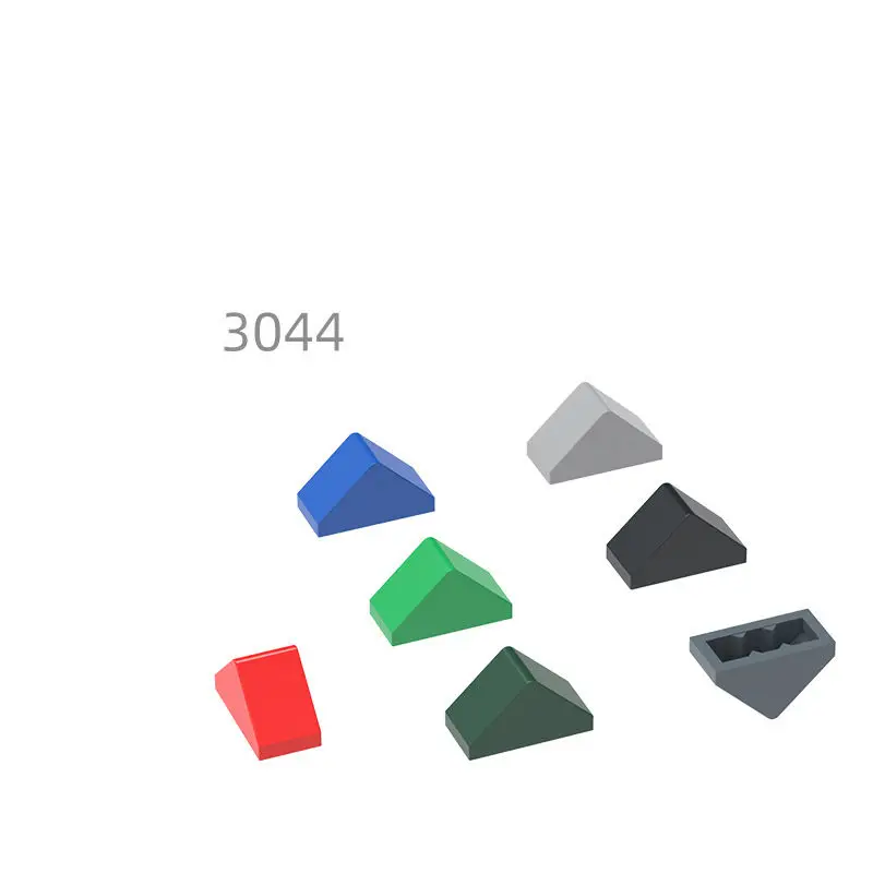 

224 шт. совместимые детали MOC 3044c и 511474 Наклон 45 ° 2x1 двойной с внутренним держателем шпильки, строительные блоки, кирпичи, сделай сам