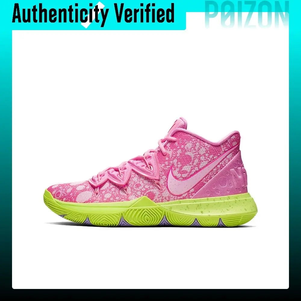 SPONGEBOB SQUAREPANTS X Nike Kyrie 5 Basketball Shoes Men's Mid-top Bright Pink/Light Green CJ6951-600