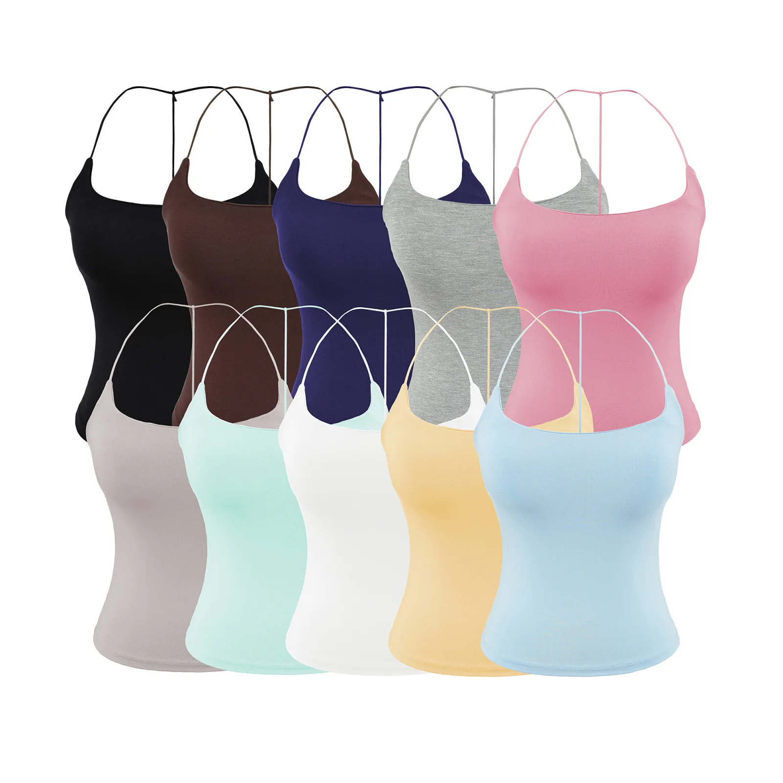 Sexy Backless Strapless Bralette with Chest Pad And Neck Hanging Design Breathable Thin Elastic Band Suitable for Outerwear A...