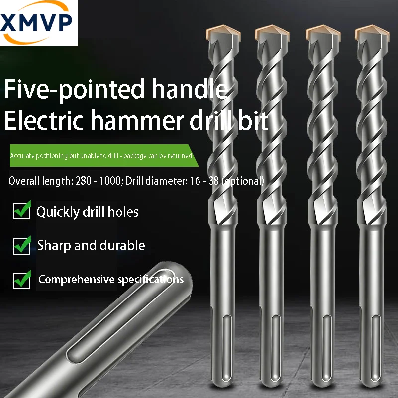 六角形のハンドルが付いた電動ハンマードリルビット、六角形の細長いインパクトドリルハンドル付き、特に穴あけ用に設計されています。
