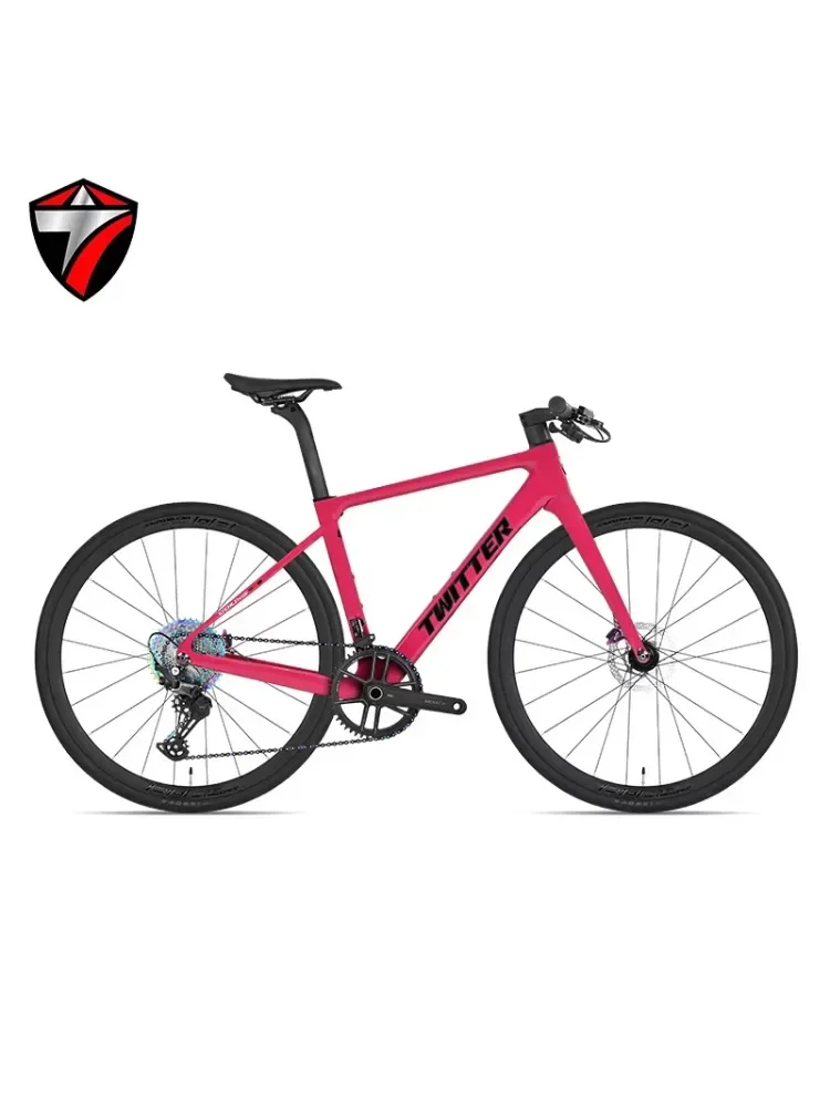 AliExpress TWITTER STEALTHpro 24S M6100-12Speed Flat Handlebar T800 Carbon Road Bike Four-piston hydraulic disc 700*30C bicycles велосипеды