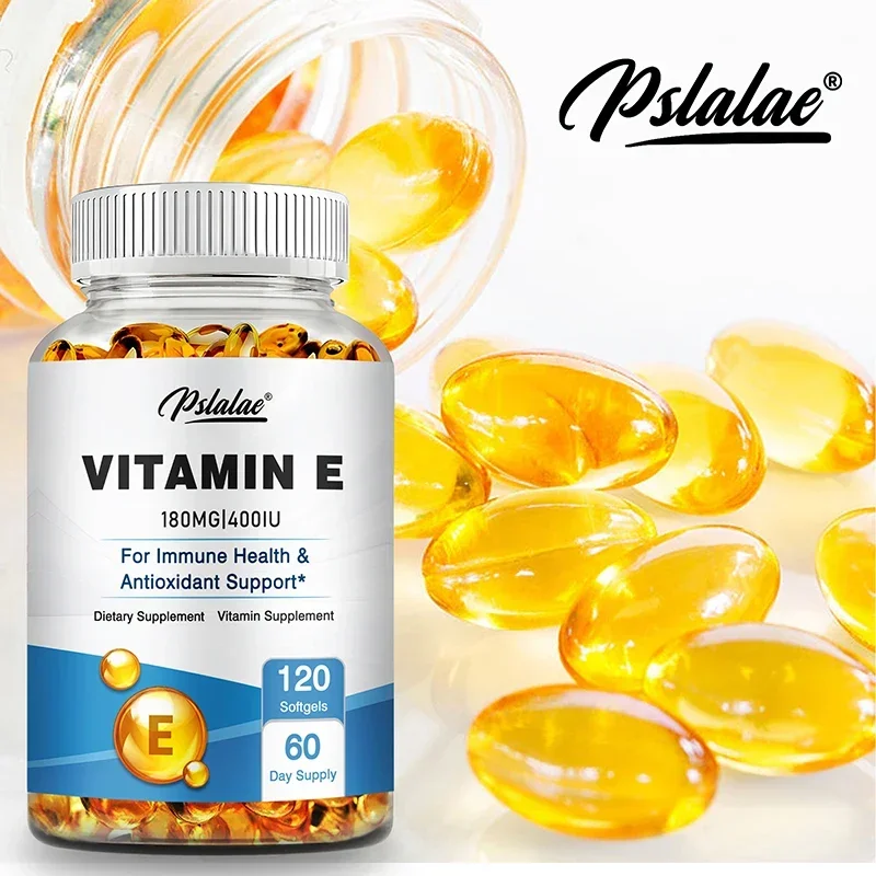 

Vitamin E - Support Skin, Heart and Cardiovascular Health, Skin Firming, Wrinkle Reduction, Anti-aging, Boosts Immunity