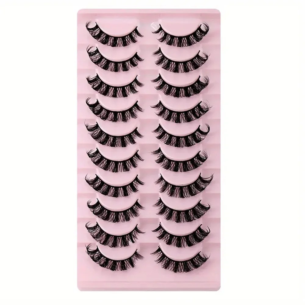 10 paires de faux cils moelleux – cils naturellement volumineux, en peluche et complets pour un maquillage parfait