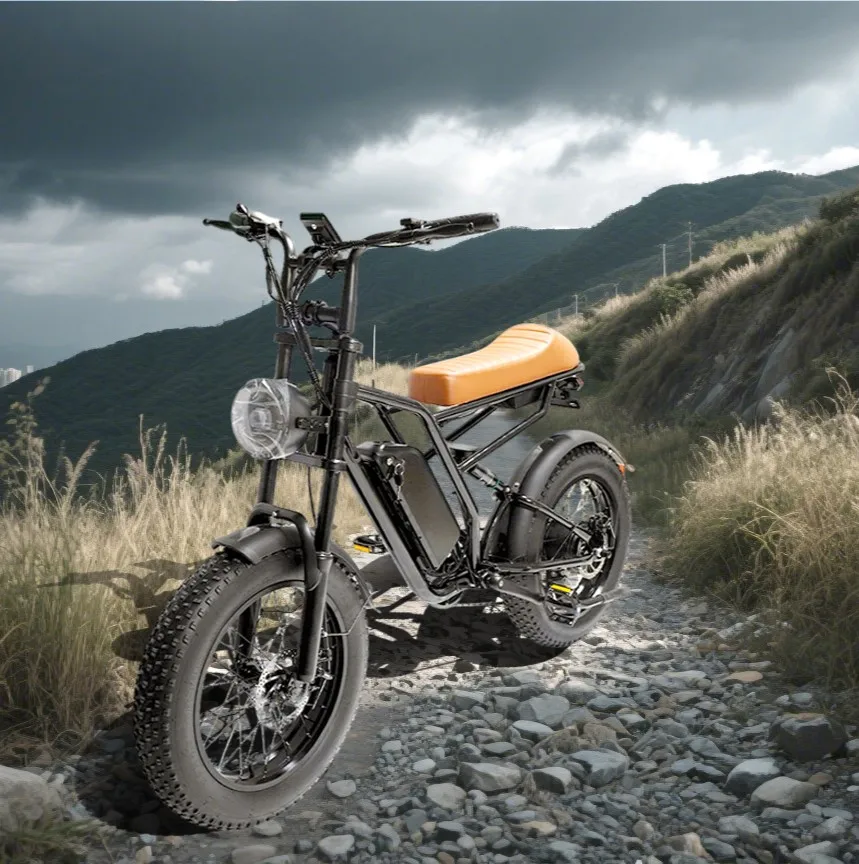 

Adult Electric Off-Road Mountain Bike With 20-Inch Fat Tires Providing Unhindered Passage On All Terrains