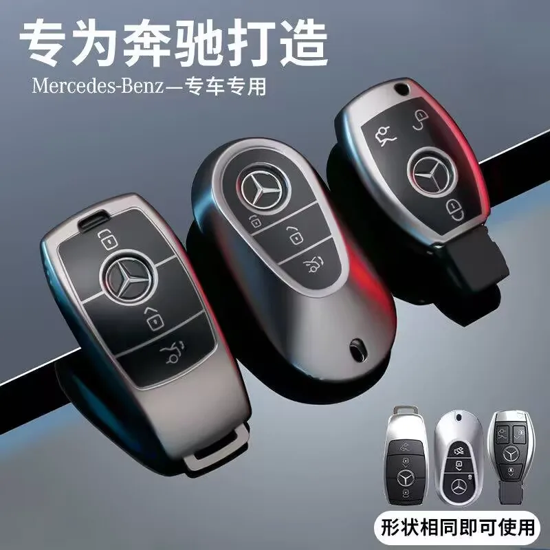 

TPU Car Remote Key Case Cover for Mercedes Benz 2022 C S Class W206 W223 S350 C260 C300 S400 S450 S500 Accessories Keychain