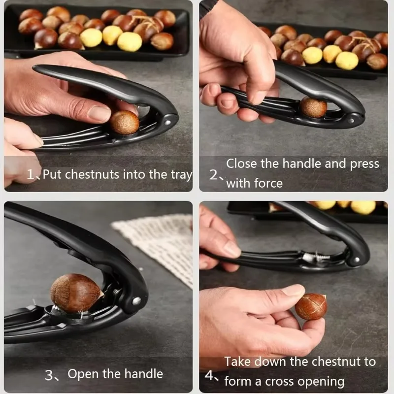 Chestnut Peeler Multi-Functional Cross Cutter For Home Use For Fried Chestnuts Nut Universal Shell Opener Clip