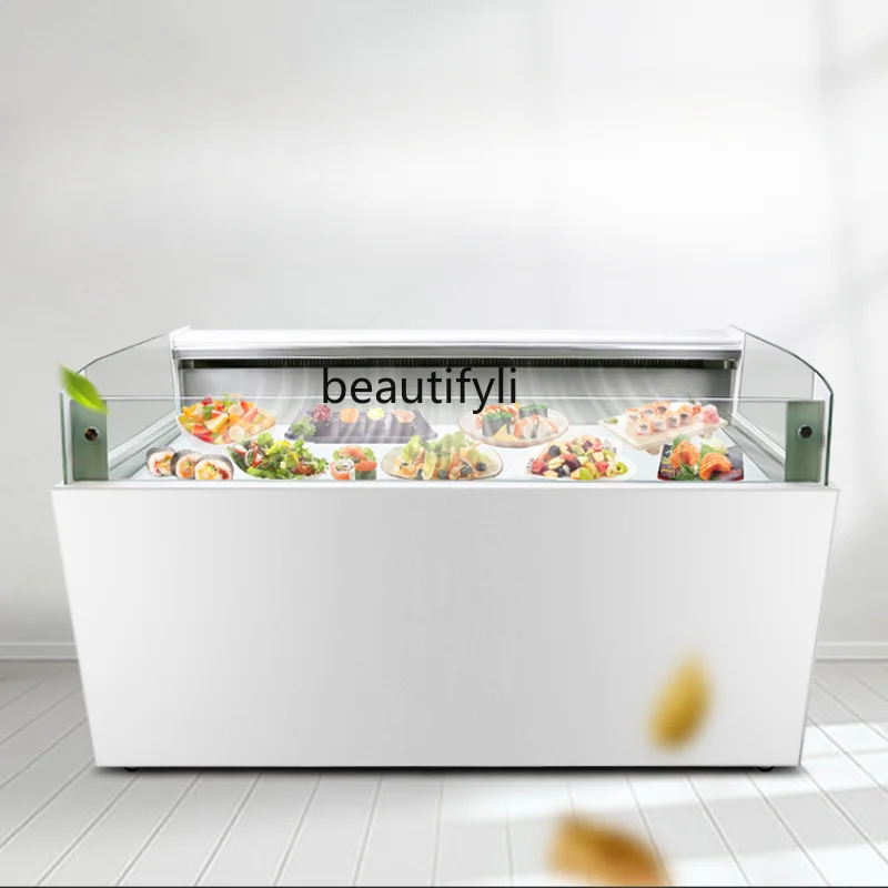 Display Cabinet Air-Cooled Commercial Cooked Food Supermarket Sandwich Cake Frozen to Keep Fresh Refrigerator