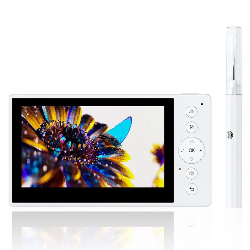 

Беспроводной визуальный инструмент для чистки ушей BABZ с высоким разрешением, с экраном, 5-в-1, белый