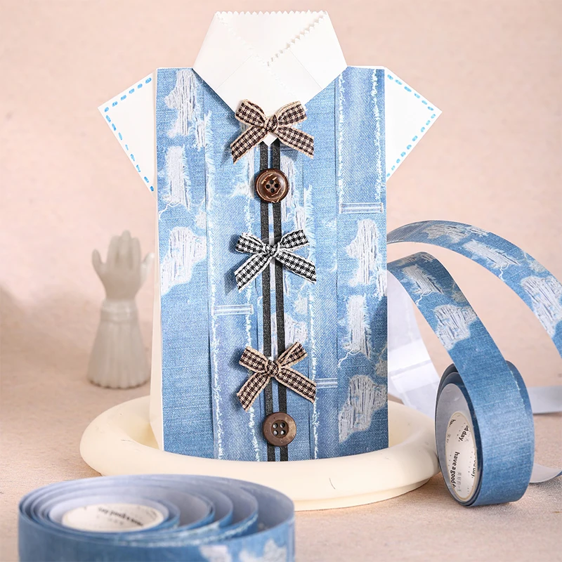 JIANQI 20mm*2m Solid color theme texture retro border Washi Tape DIY Scrapbook Aesthetic Masking Tape view 4