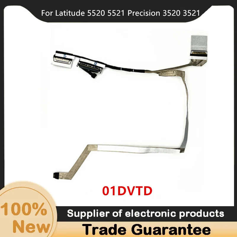 Cable de pantalla LCD para Dell Latitude 5520 5521 Precision 3520 3521 01DVTD, 30 puntadas, nuevo