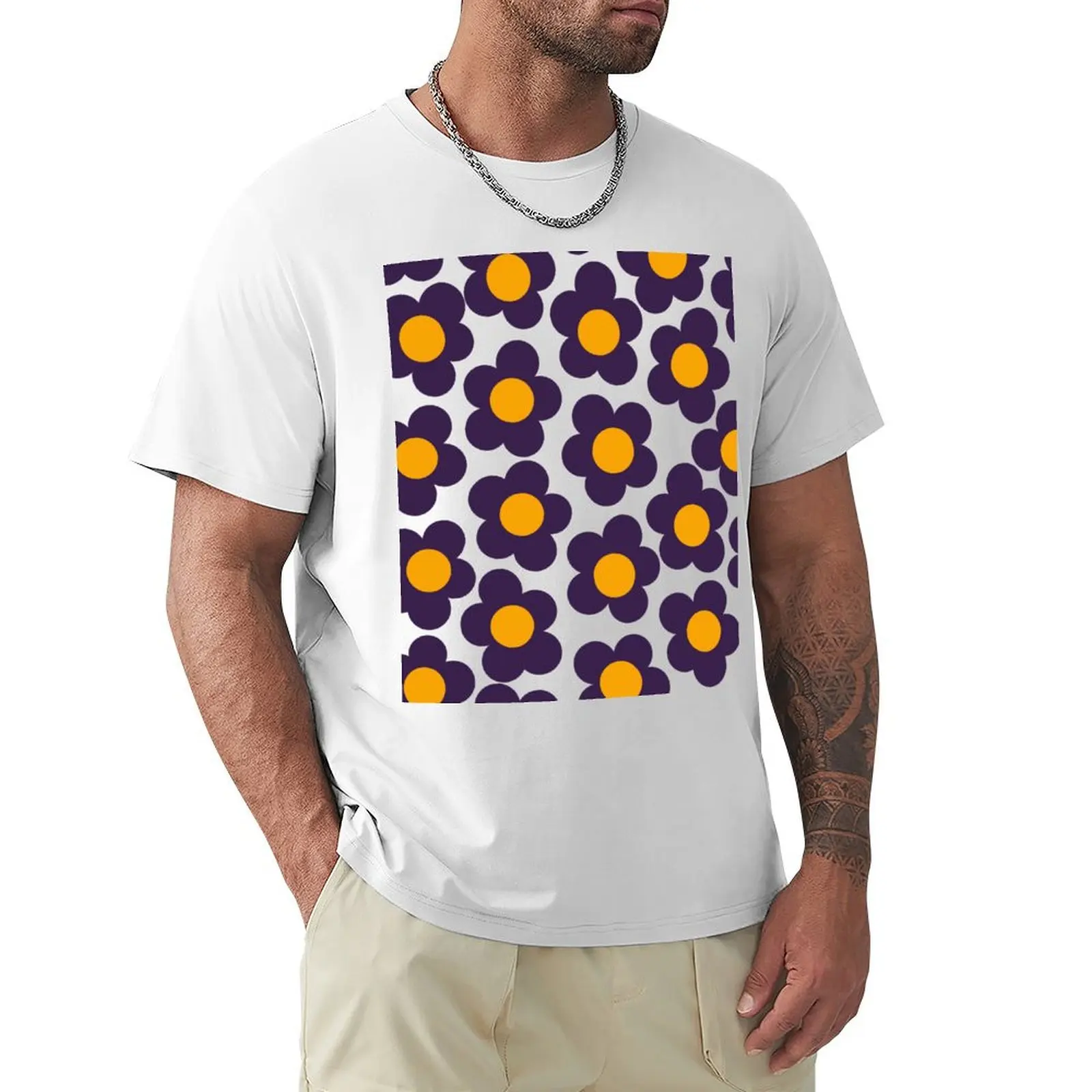 Simple Scandinavian Floral Pattern #1 T-shirt plus size tops graphics oversized workout shirts for men